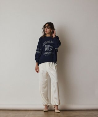 GRACE CONTINENTAL ナンバリングニットトップ ネイビー