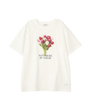 earth music&ecology アソートプリントＴシャツ Off White