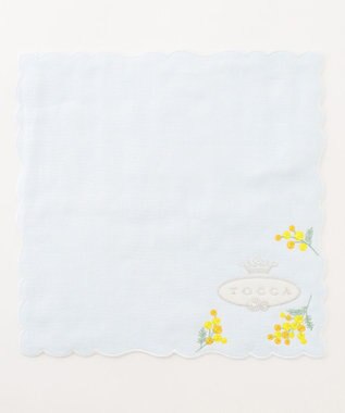 TOCCA AIRY YELLOW PEARL HANDKERCHIEF ハンカチ スカイブルー系