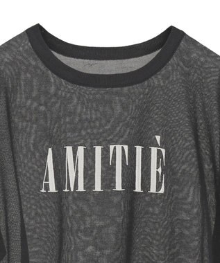 earth music&ecology 【接触冷感】ロゴ刺繍シアープルオーバ Charcoal Gray