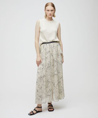 BEIGE， DRACAENA / ギャザースカート Ecru x Slate