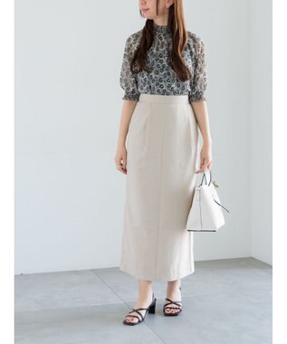 Te chichi パターンアソートシャーリングブラウス チャコールグレー