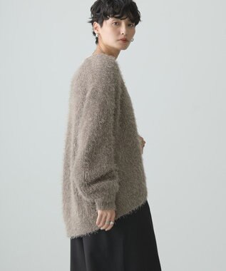 AMERICAN HOLIC Ｖネックシャギーニットカーディガン Mocha