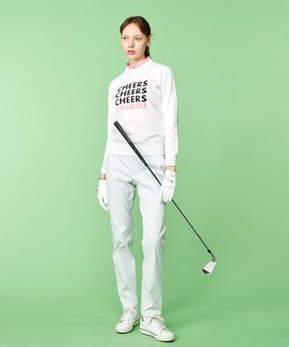 23区GOLF 軽量さが自慢！【WOMEN】ＣＨＥＥＲＳ ロゴニット ホワイト系