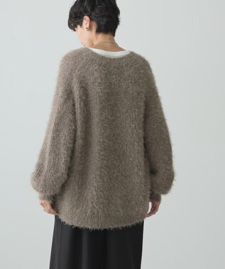 AMERICAN HOLIC Ｖネックシャギーニットカーディガン Mocha