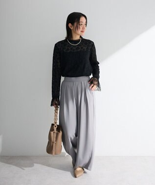 Green Parks 総レースプルオーバー Black