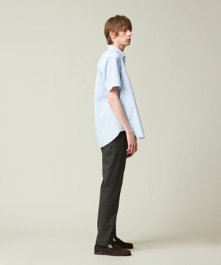 J.PRESS MEN 【クールマックス】サッカーストライプ／マイクロギンガムチェック シャツ/B.D サックスブルー系3