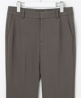 自由区 L 【洗える】WASHABLEPONTE テーパードパンツ カーキ系
