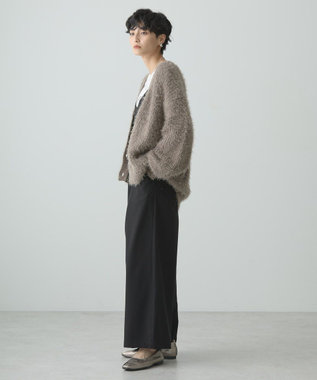 AMERICAN HOLIC Ｖネックシャギーニットカーディガン Mocha