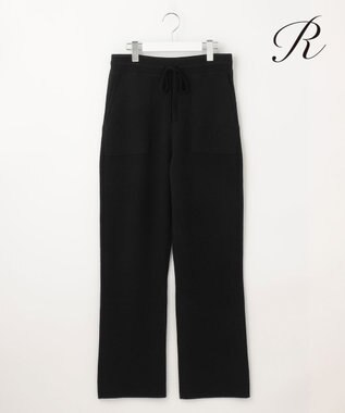 23区 S 【R(アール)】カシミヤブレンド ニットパンツ ブラック系