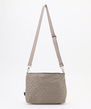 Y'SACCS ドットジャガードポーチ付きトートバッグ ライトグレー