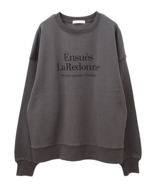 Green Parks 裏起毛アソートロゴプルオーバー Charcoal Gray