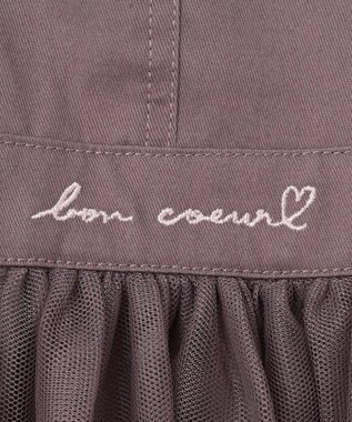 ANY KIDS チュール付き ジャンパースカート チャコール