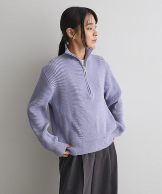 CRAFT STANDARD BOUTIQUE ミニモールハーフジップニットプルオーバー Grayish Blue