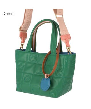 tsumori chisato CARRY ネコキルティング ショルダーバッグ 2way ミニバッグ ハンドバッグ グリーン