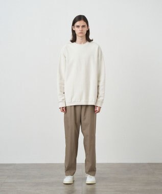 ATON COTTN LAWN | ワイドイージーパンツ - UNISEX BEIGE