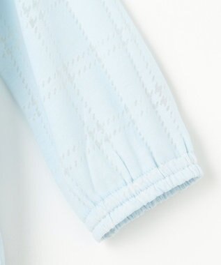 組曲 KIDS 【90-100㎝】オパールチェック パーカー サックスブルー系