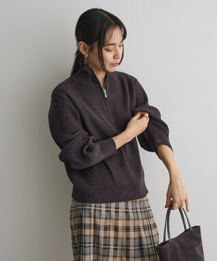 CRAFT STANDARD BOUTIQUE ミニモールハーフジップニットプルオーバー Dark Gray