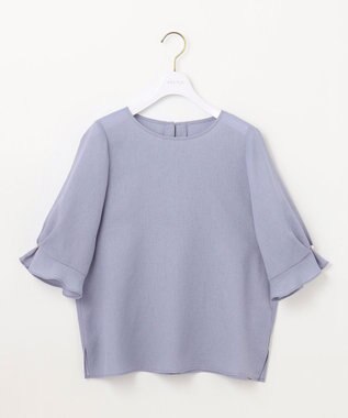 ANY SIS L 【速乾・接触冷感】スムージーポリエステル クルーネック ブラウス ライトブルー