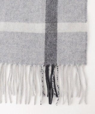 JOSEPH ABBOUD 【ピュアカシミヤ/極上の肌触り/保温性/軽量】 ピュアカシミアストール ライトグレー系4