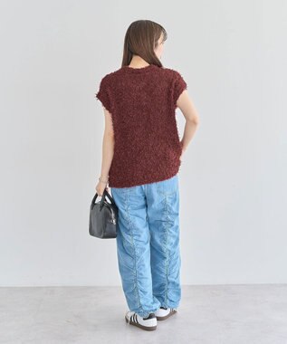 Green Parks ・ｓｗｉｎｇ　ｂｙ　チュールヤーンワイドプルオーバー Bordeaux