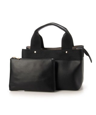 UNBILLION 【訳あり商品】カシュカシュ cache cache / テープディテール2wayパーテーショントート ブラック