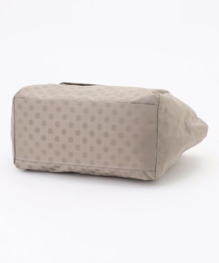 Y'SACCS ドットジャガードポーチ付きトートバッグ ライトグレー