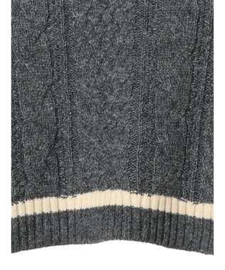 CRAFT STANDARD BOUTIQUE ２ＷＡＹケーブルニットベスト Gray