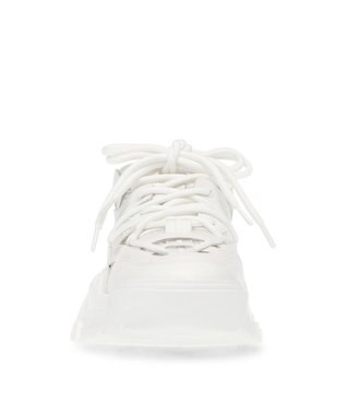 STEVE MADDEN KINGDOM ボリュームソールダブルレースアップスニーカー ホワイト