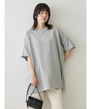 AMERICAN HOLIC ミニ裏毛ポンチョチュニック2 Light Gray Mixture