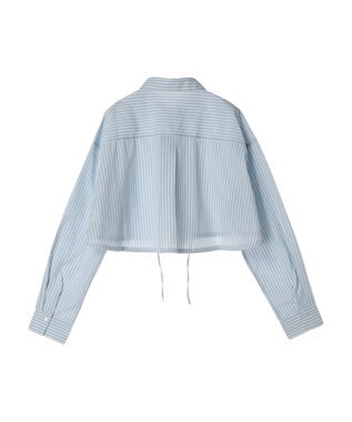 earth music&ecology ドロストヘムショートシャツ Stripe