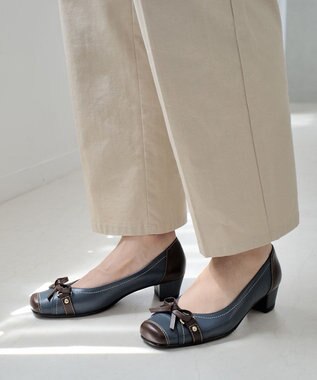 Pointer 日本製 本革リボン付きパンプス