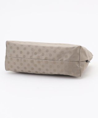 Y'SACCS ドットジャガードポーチ付きトートバッグ ライトグレー