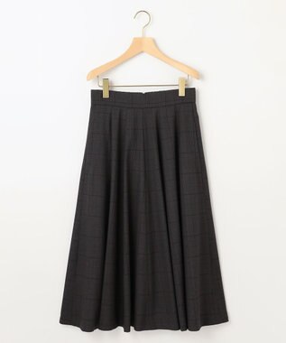 組曲 【ご好評につき追加予約 / 加藤ローサさん着用】ハンサムツイルフレア スカート チャコールチェック系3
