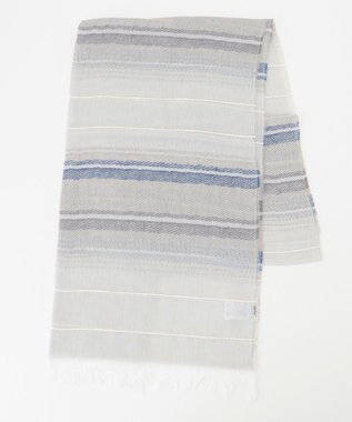 JOSEPH ABBOUD 【イタリア製】スラブボーダージャガード ストール ライトグレー系1