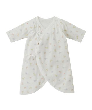 MIKI HOUSE HOT BISCUITS 【50-60cm】 フライス コンビ肌着 プリント柄