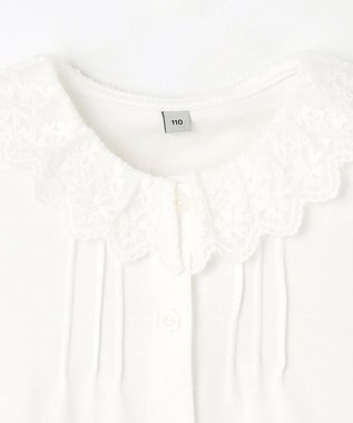 ANY KIDS レース襟カットソーブラウス ホワイト