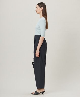 ICB L 【接触冷感・UVカット・防シワ・洗える】 アトラストリコット テーパードパンツ チャコール系