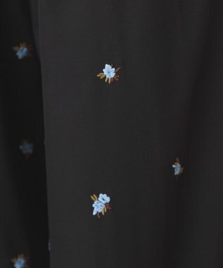 AMERICAN HOLIC 花柄刺繍イージーパンツ Black