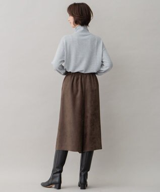 自由区 【洗える】ソフトウールハイゲージ ハイネックニット ライトグレー系