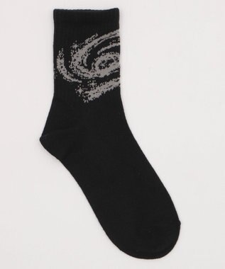 WEGO グラフィックデザインソックス ブラック