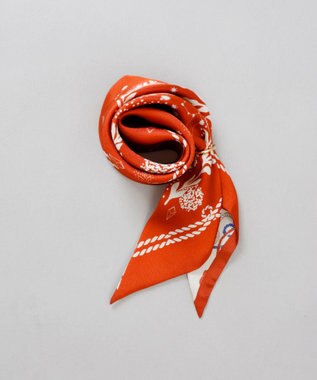 AURORA Beaurance （ビューランス）シルクツイル トライアングルスカーフ(リング付き) オレンジ
