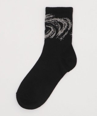 WEGO グラフィックデザインソックス ブラック