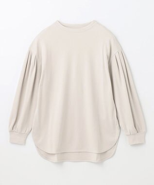 ANY プレミアム モックネック長袖Tシャツ ライトグレー系