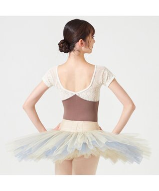 Chacott ◎【Nela ライン】ハーフスリーブレオタード ココアブラウン