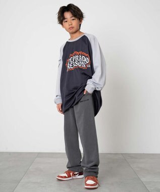 WEGO 【KIDS】ロゴスウェットパンツ（JUNIOR） スミクロ