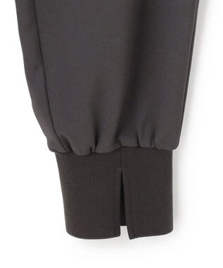 UNFILO L 【ウエストゴム】ライトジョーゼット ジョグパン チャコール