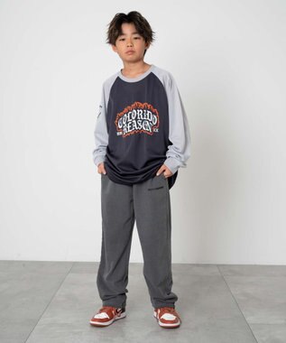 WEGO 【KIDS】ロゴスウェットパンツ（JUNIOR） スミクロ