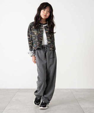 WEGO 【KIDS】ロゴスウェットパンツ（JUNIOR） スミクロ