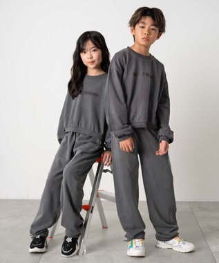 WEGO 【KIDS】ロゴスウェットパンツ（JUNIOR） スミクロ